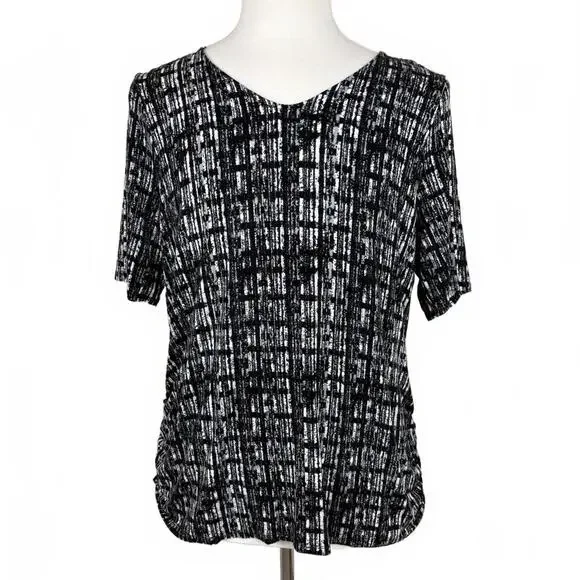 Coldwater Creek Women's Top, Size 1X, Black & White Pattern - Picture 1 of 5